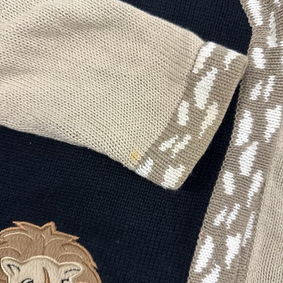 Vtg 90s Christopher & Banks Cardigan Sweater Size S Animal Embroidered Grandma - Picture 4 of 10
